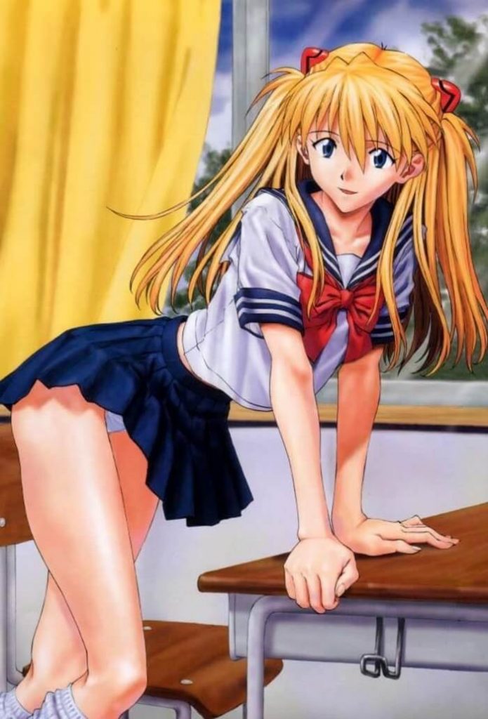 24枚目【2次元エロ画像】アスカの純白パンチラ　新世紀エヴァンゲリオン