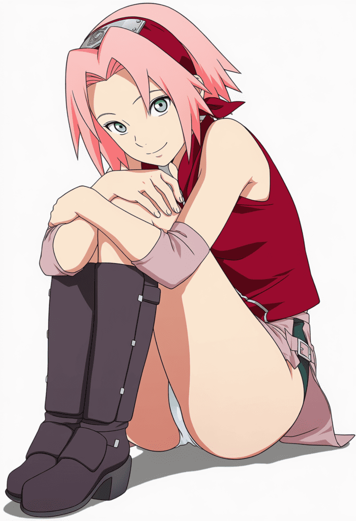 [NARUTO][エロ画像]春野サクラの湿ったパンチラで抜いたよ♪