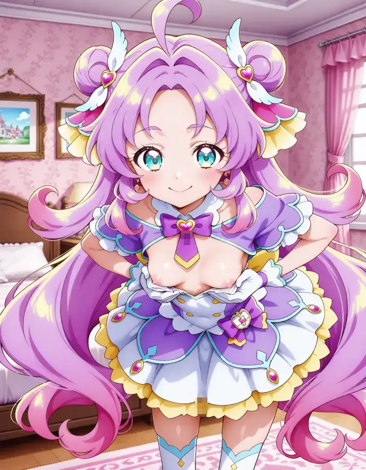[名探偵プリキュア][エロ画像]キュアアンサー(明智あんな)のに室内で変身してもらったよ♪