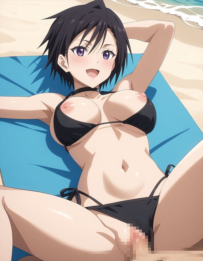 [転スラ][エロ画像]坂口日向(ひなたさかぐち)とビーチで楽しく性交したよ～♪
